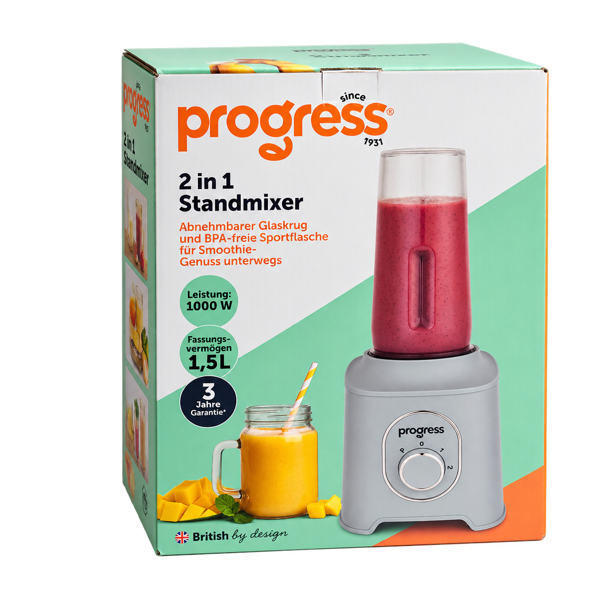 Progress blender kielichowy 2 w 1 EK6790PMIXPM 1000 W 1,5 l