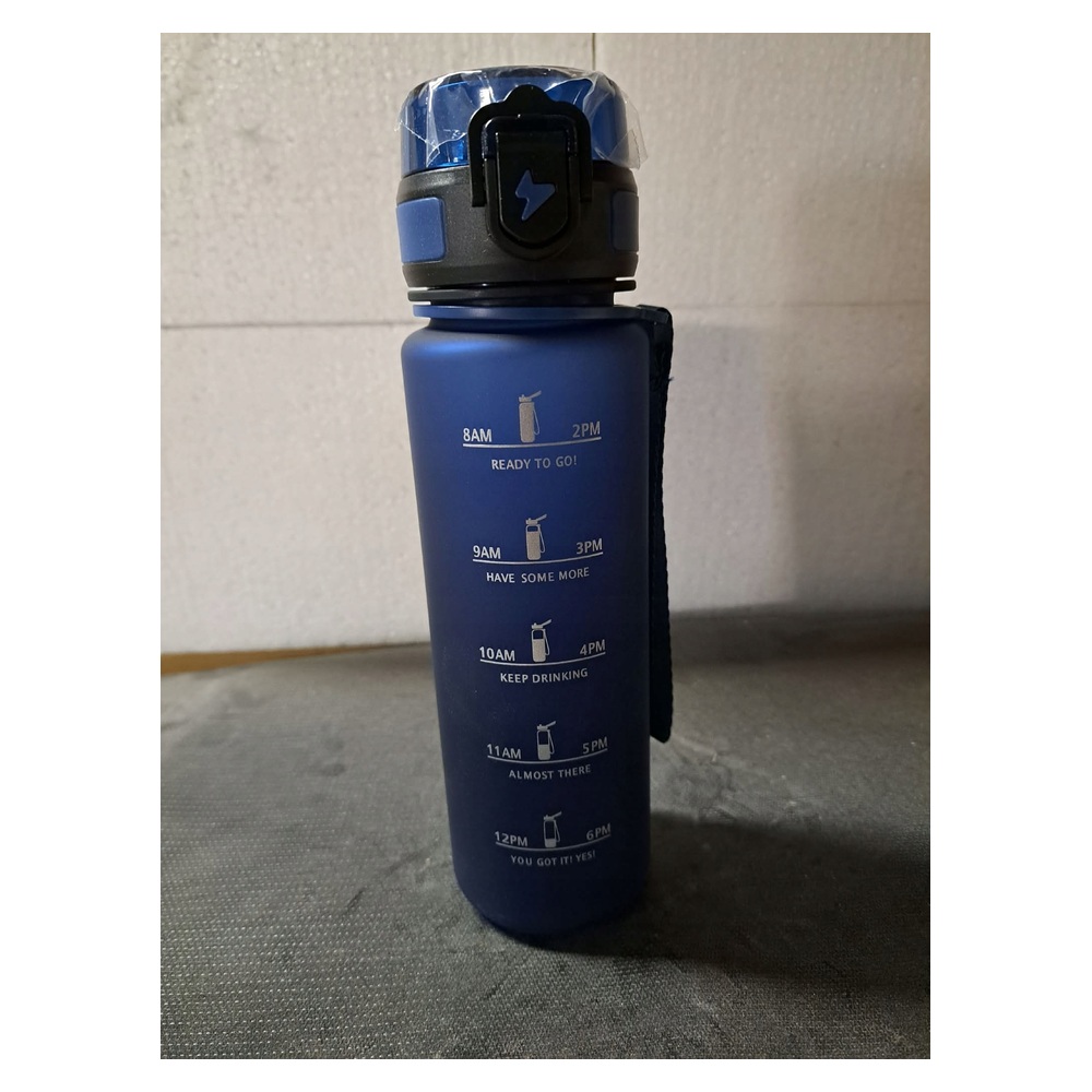 Bidon sportowy na wodę 500ml z blokadą i podziałką motywacyjną BPA FREE