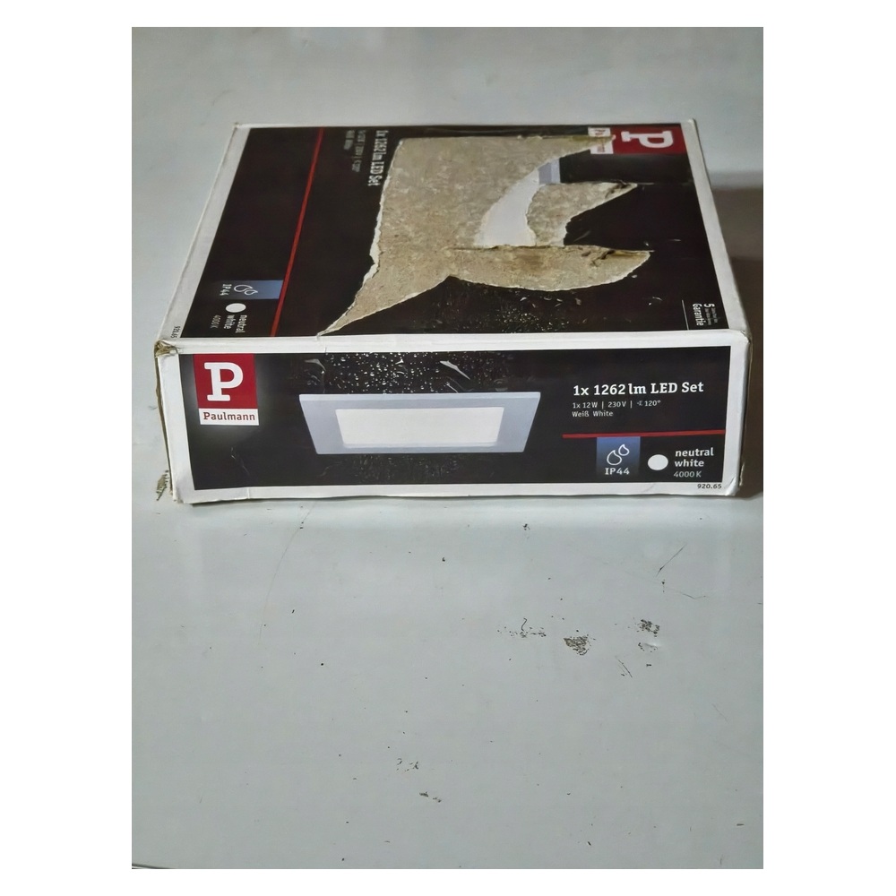 Paulmann LED panel sufitowy 1262 lm 12W IP44 4000K biały kwadratowy