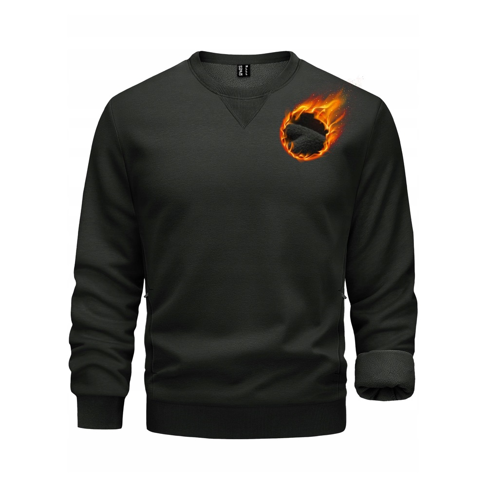Bluza męska ocieplana polarowa L termo ciepła fleece casual roz. L