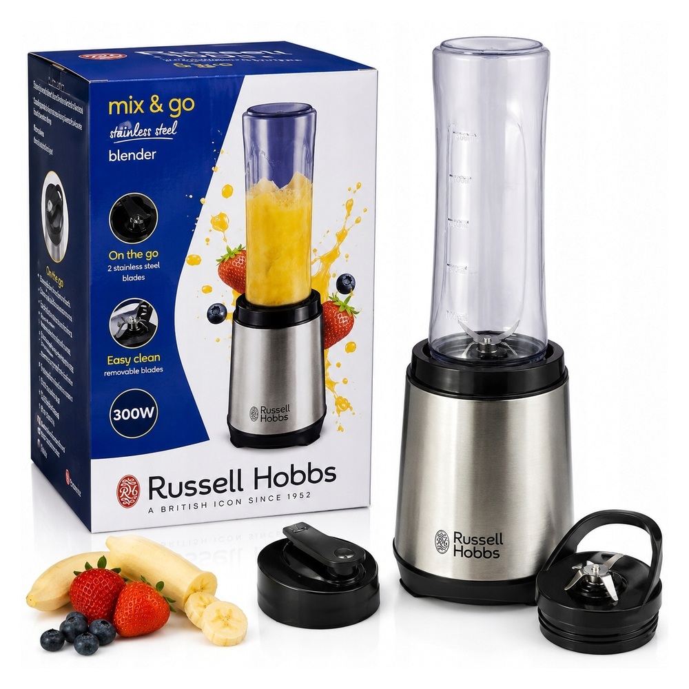 Russell Hobbs Mix&Go blender personalny smoothie 300W bidon stalowy
