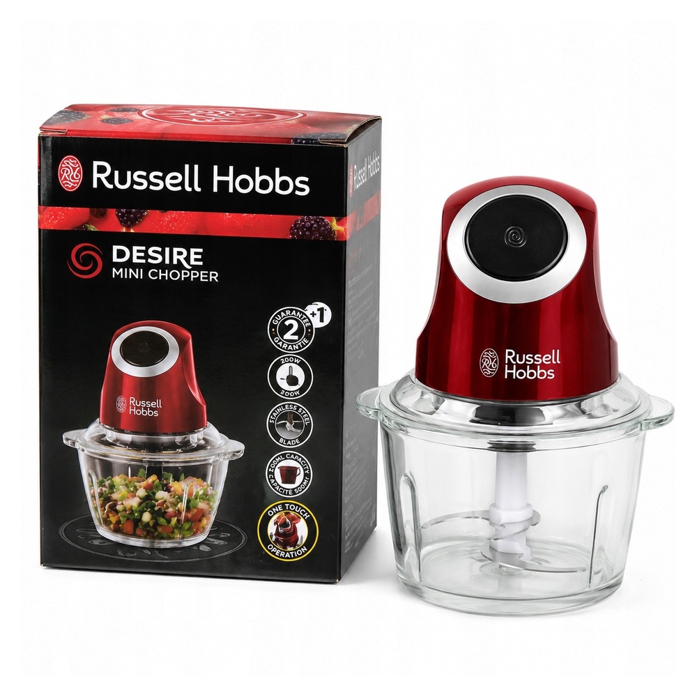 Russell Hobbs Desire Mini Chopper rozdrabniacz 200W szklana misa