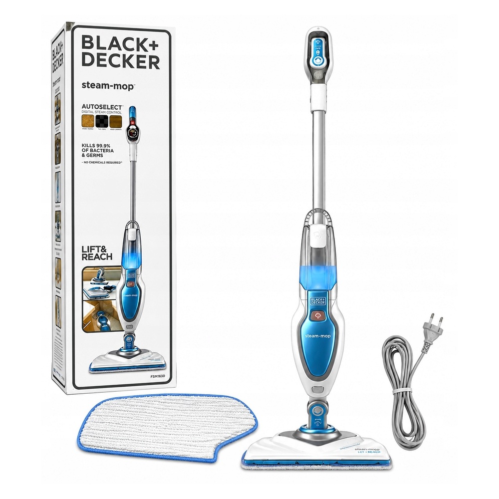 BLACK+DECKER FSM1630-QS Steam-Mop Mop Parowy 1600W AutoSelect