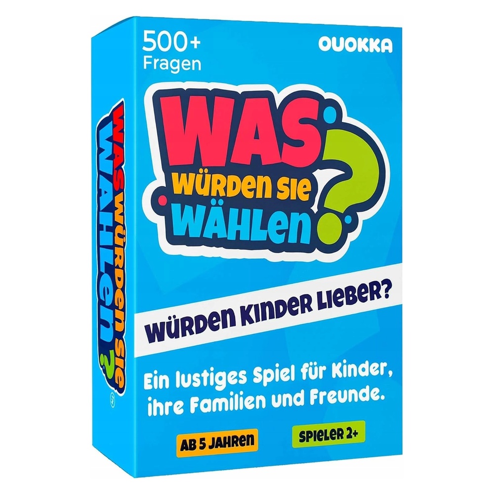 Gra karciana po niemiecku WAS WURDEN SIE WAHLEN? 500+ pytań dla dzieci 5+