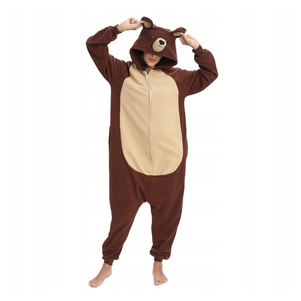 Kigurumi Miś Onesie Piżama Kombinezon Pajac Bear Kostium Unisex