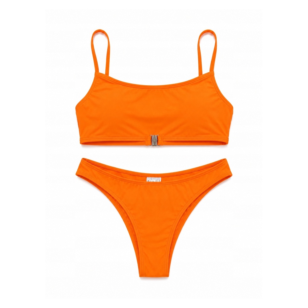 Damski strój kąpielowy bikini pomarańczowy neon rozmiar M