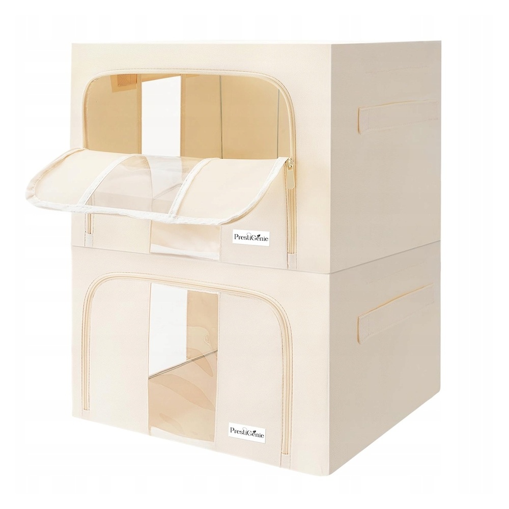 Pojemnik do przechowywania 40 × 30 × 20 cm Składany organizer beżowy