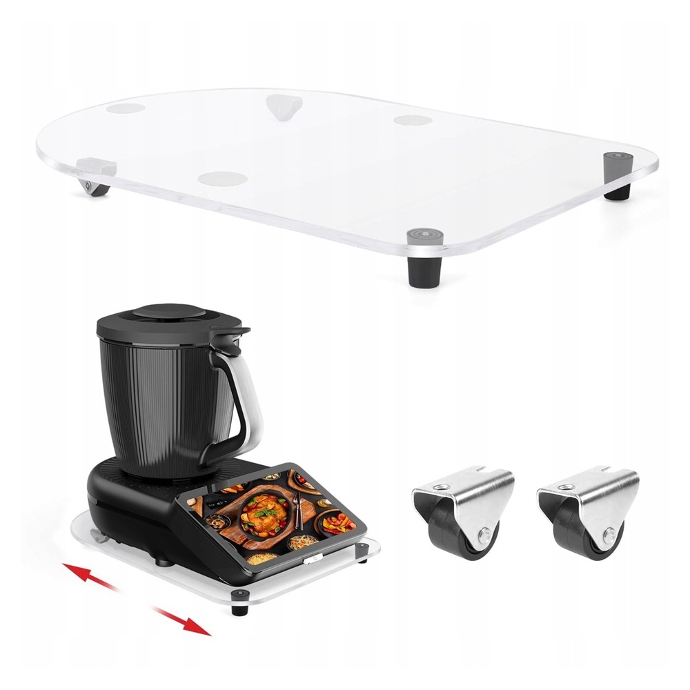 Deska Przesuwna do Thermomix TM7 Akryl z Rolkami Platforma 40x28 cm