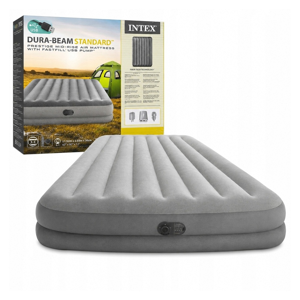Tytuł Allegro Materac Dmuchany Intex Dura-Beam Standard 152x203x30 cm