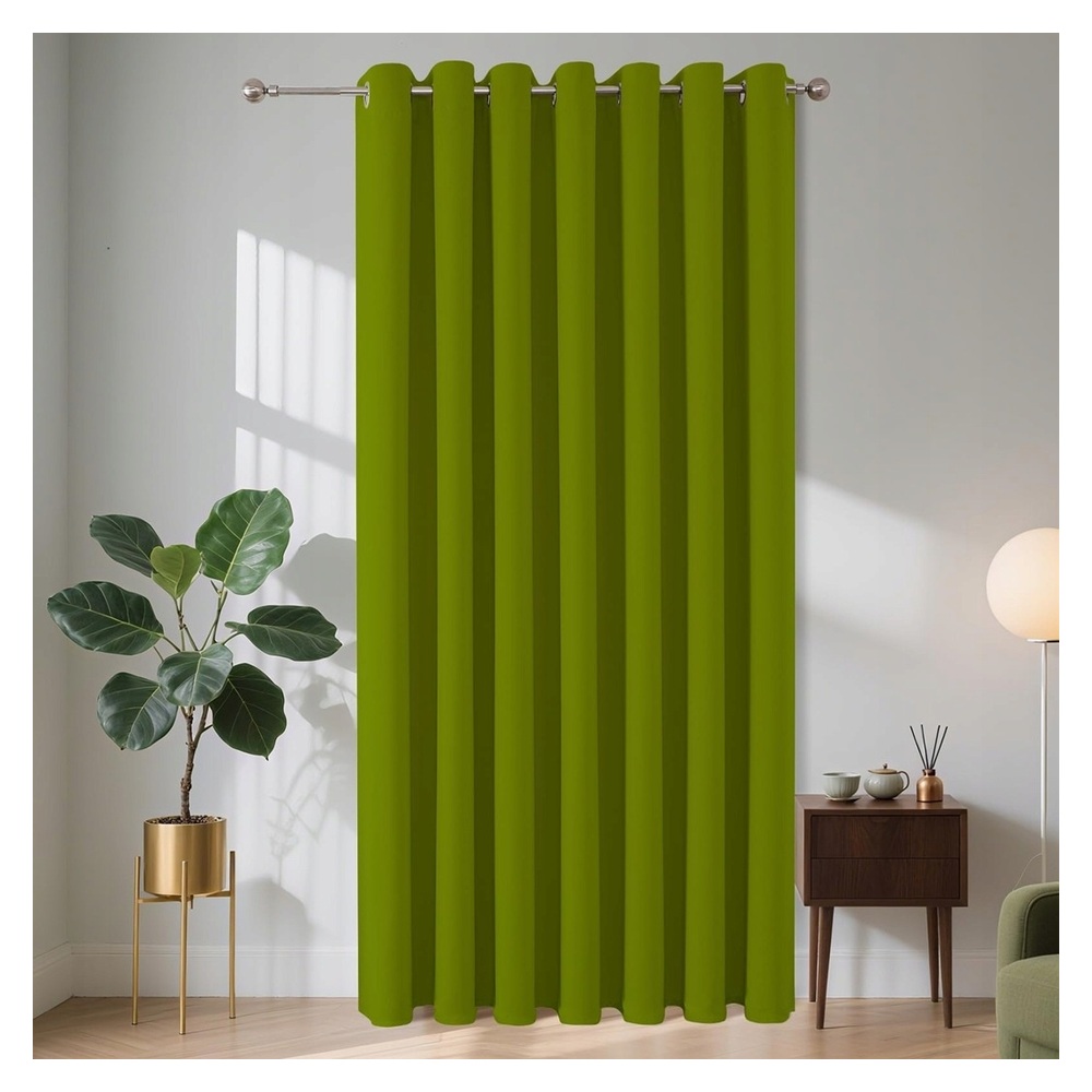 Zasłona zaciemniająca na przelotkach 75% blackout zielona 150x195 CM