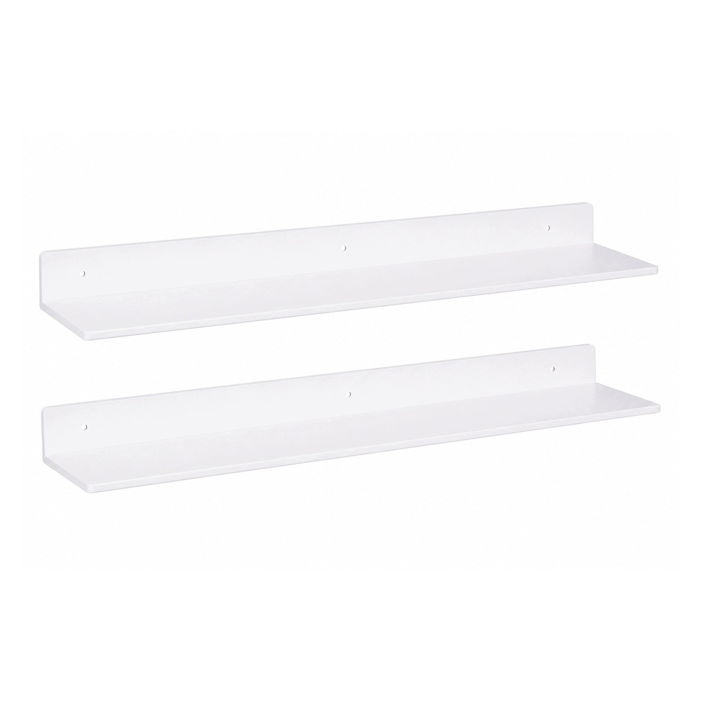 Półki Ścienne Akrylowe 91 cm białe 2 szt. Sezanrpt 90cm