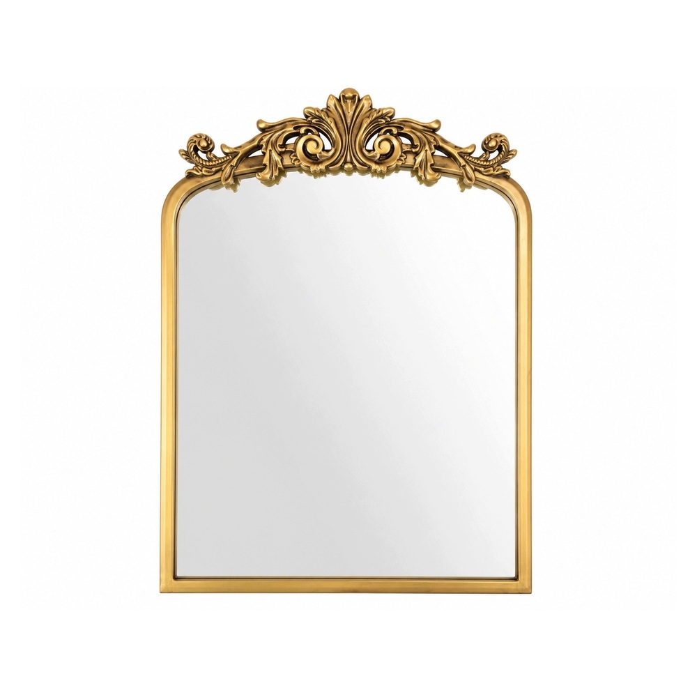 Półka Lustro ścienne prostokątne złota rama 40x60 cm glamour vintage retro