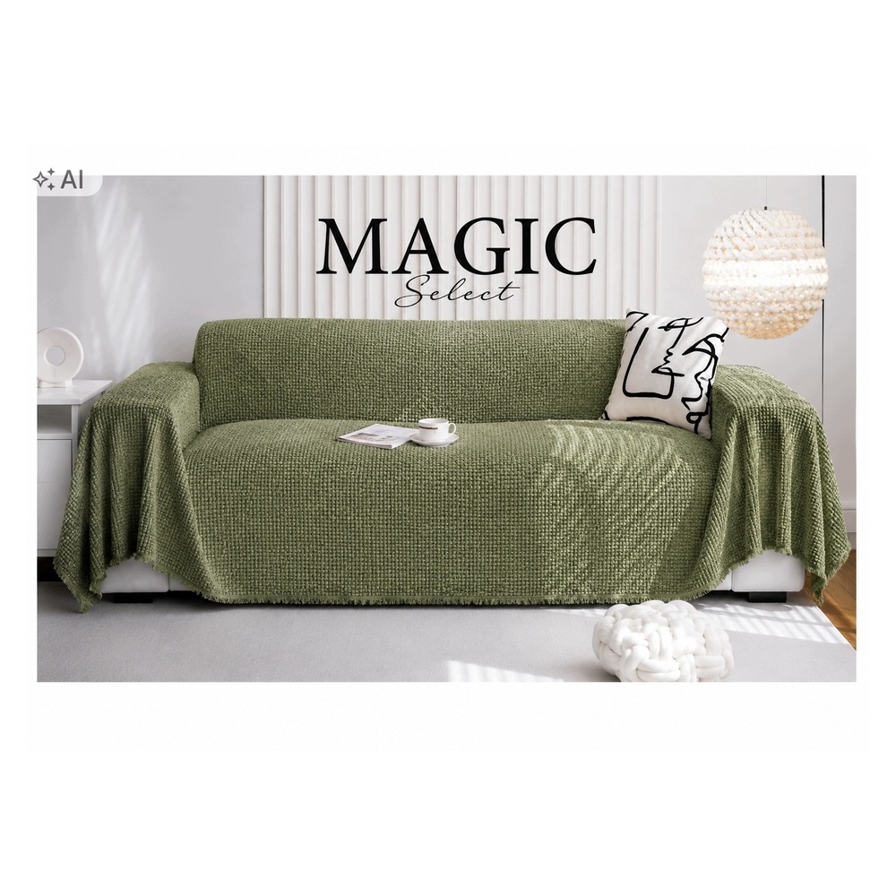 MAGIC Select Narzuta na sofę i kanapę ZIELONA 180x300 cm