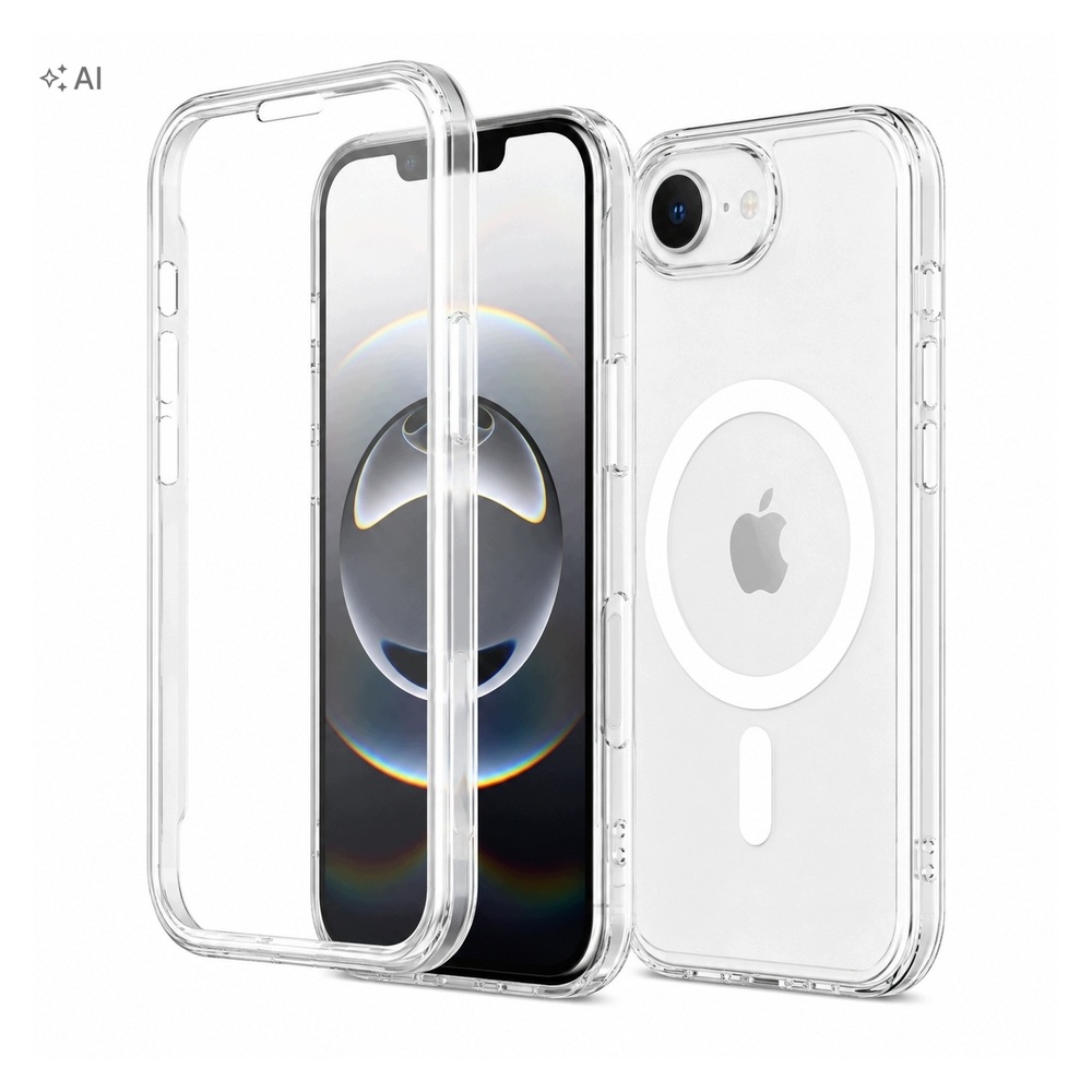 Etui MIRACASE 360 do iPhone 16e MagSafe szkło ochronne przezroczyste
