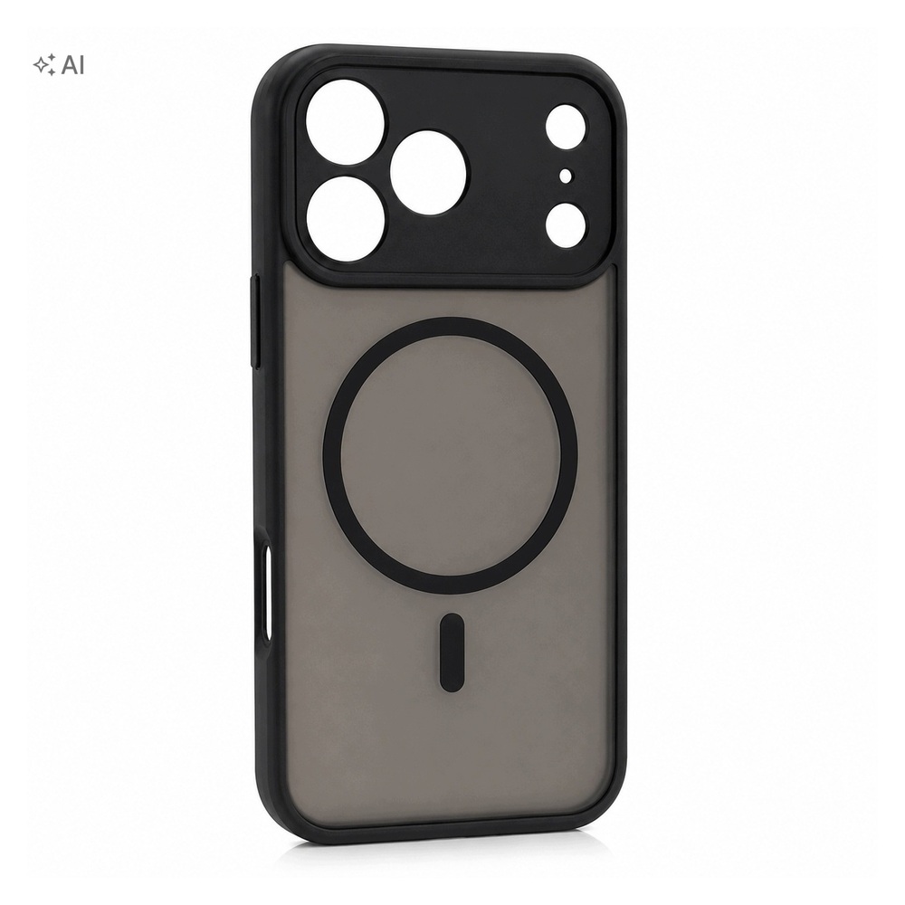 Etui MIRACASE MagSafe do iPhone 17 Pro Czarne Półprzezroczyste Case