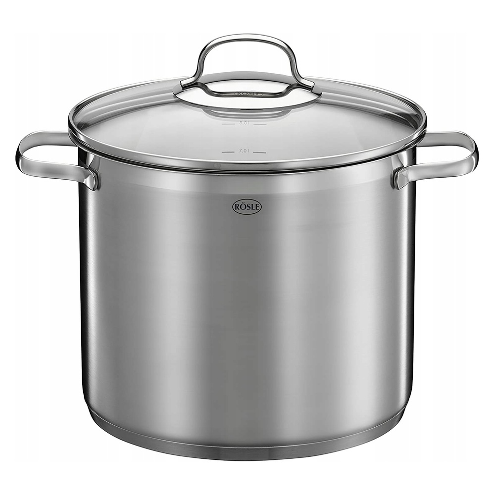 RÖSLE Elegance garnek 8 L 24 cm stal 18/10 pokrywka indukcja