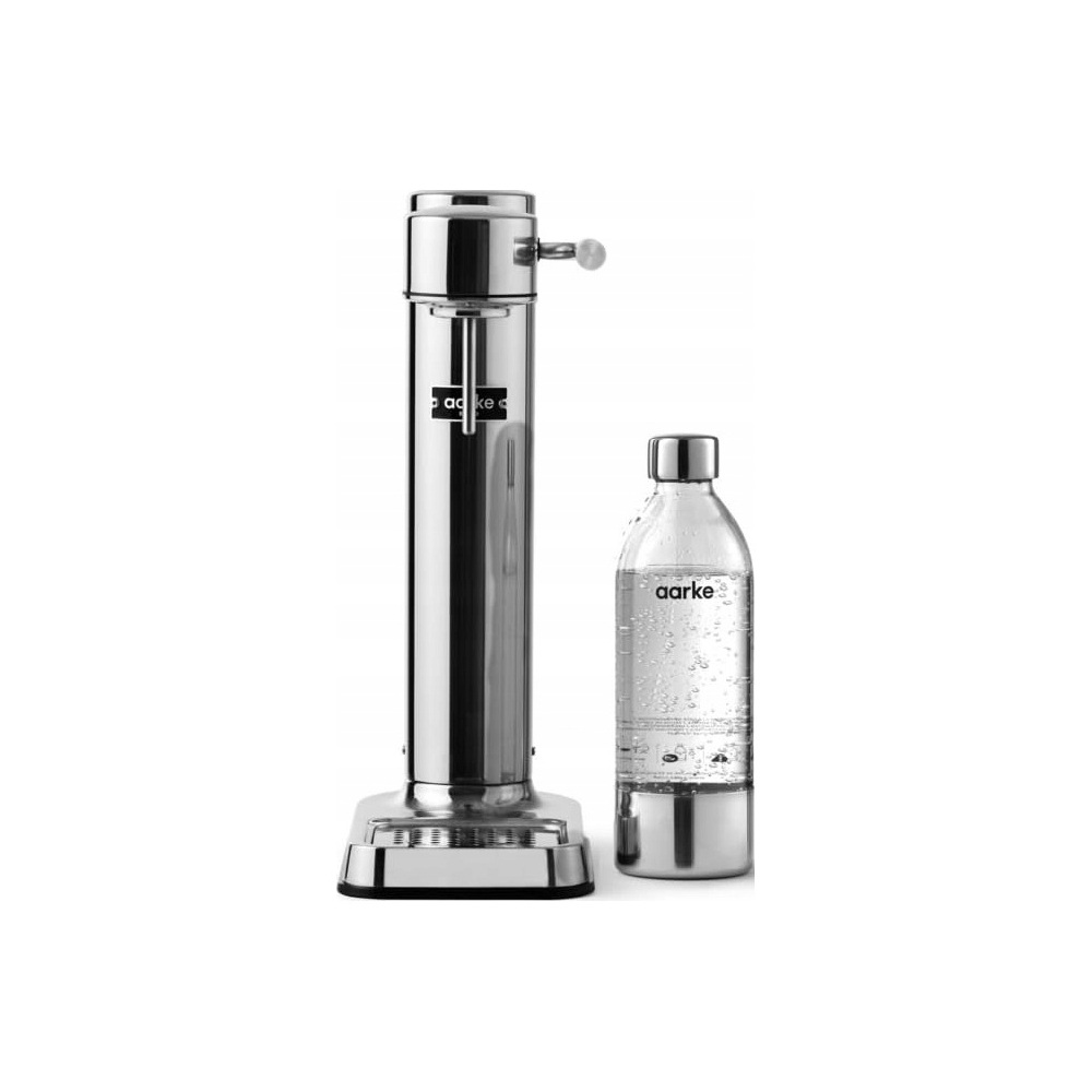 Saturator Aarke Carbonator III srebrny ze stali nierdzewnej + butelka