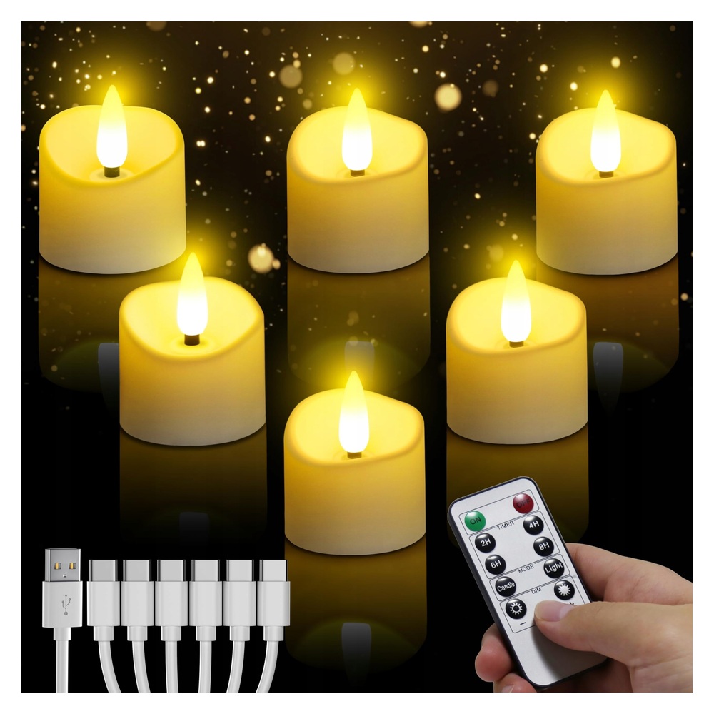 Daphomeu tea lighty LED małe świeczki podgrzewacze