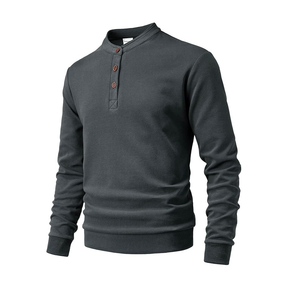 Męska bluza polo z długim rękawem mikropolar XL