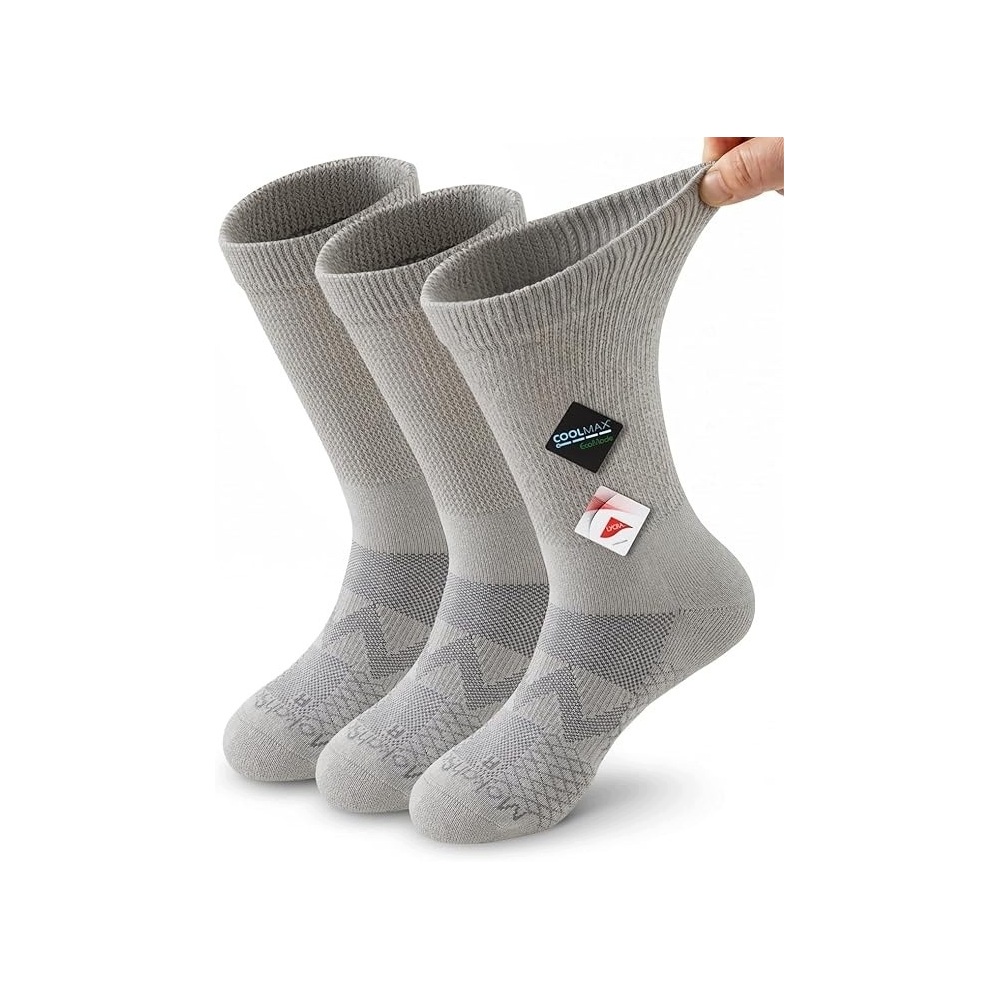 Mokah Stone skarpety dla diabetyków Coolmax Lycra bezuciskowe szare XL