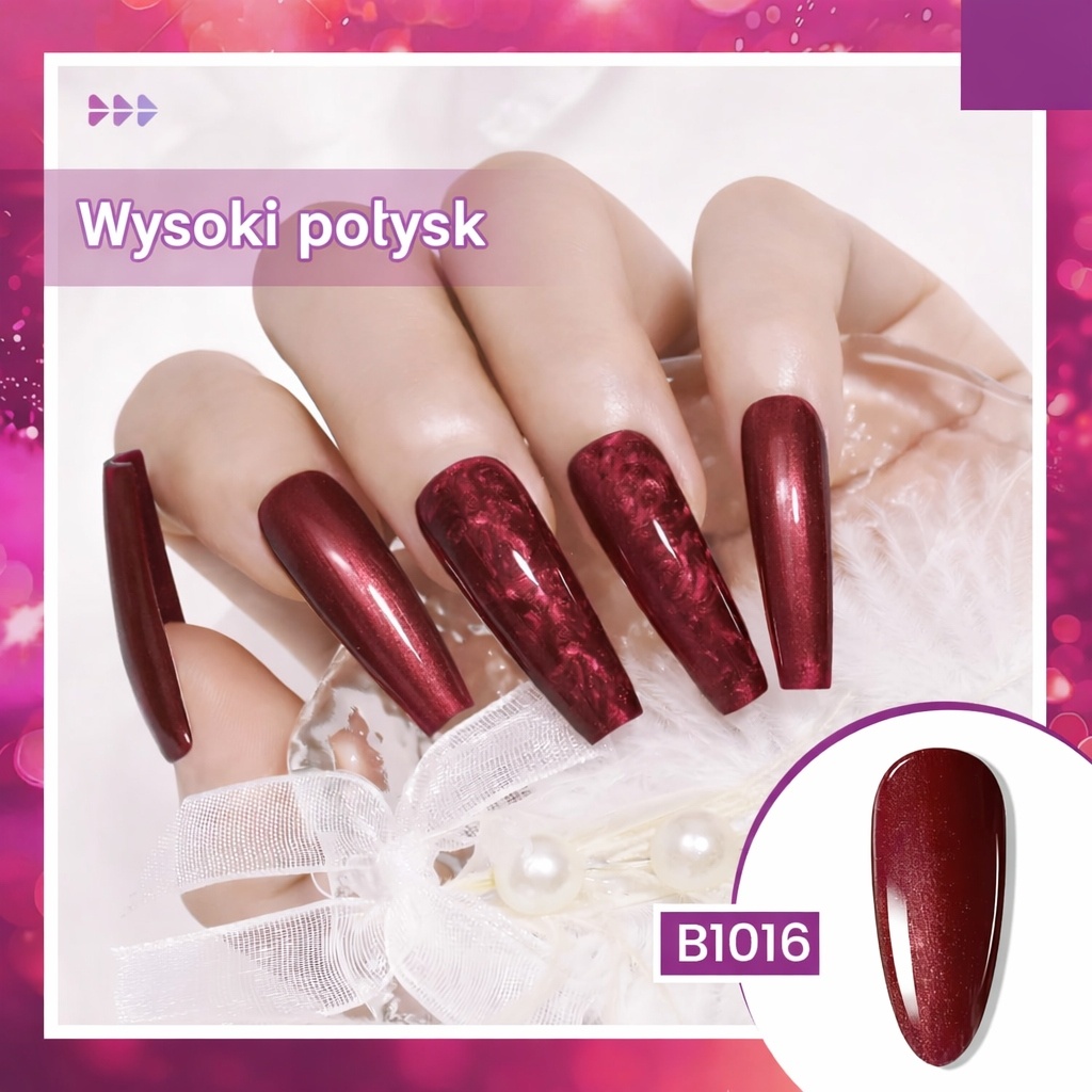6 x Lakier hybrydowy JODSONE 10 ml UV LED wysoki połysk 6 kolorów — zdjęcie 6
