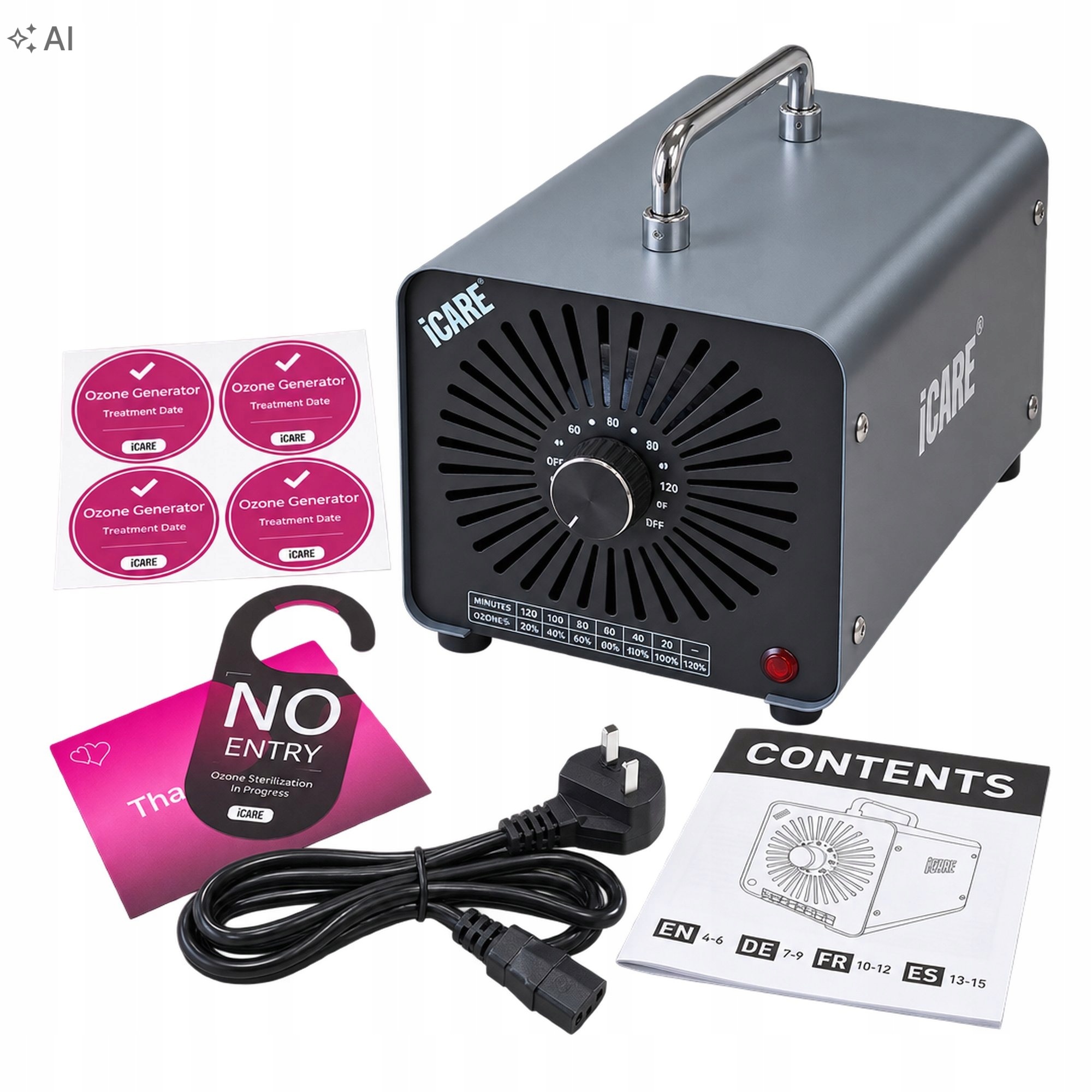 iCARE generator ozonu HS-02/SS-Y02 110 W — zdjęcie 2