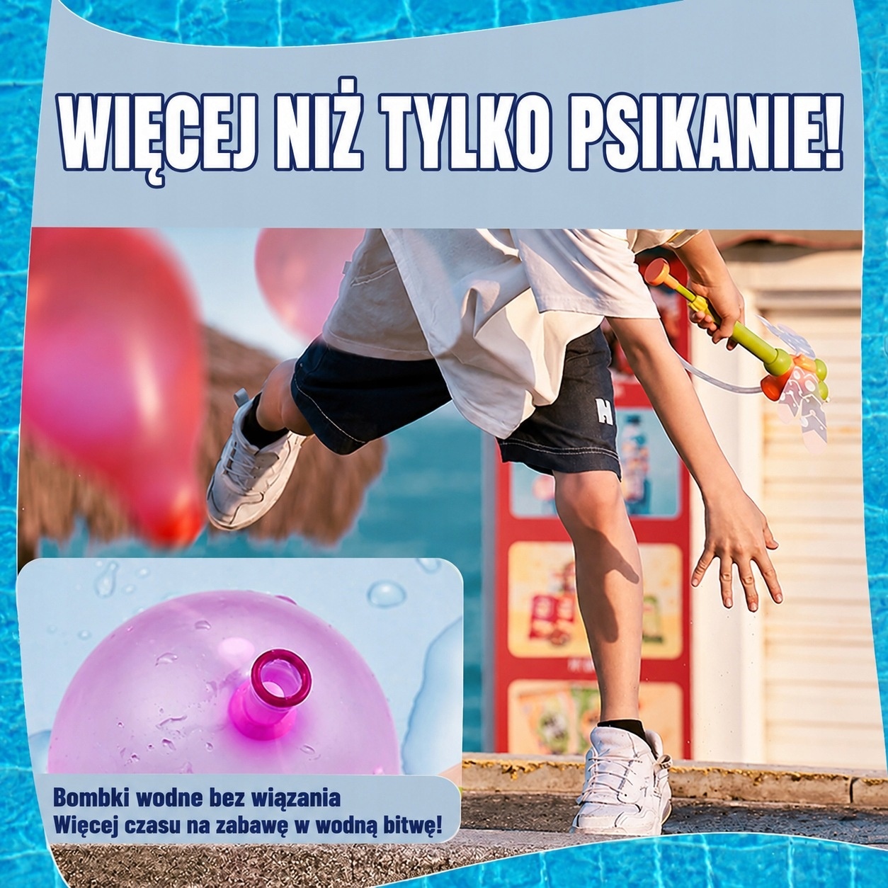 Zestaw Pistoletów Wodnych dla Dzieci z Plecakiem na Wodę 1200ml kaczka — zdjęcie 6