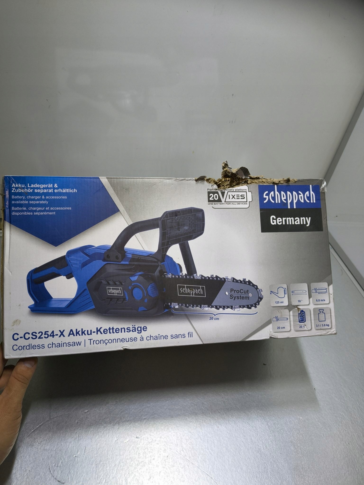 Scheppach pilarka łańcuchowa C-CS254-X 20 V 25 cm — zdjęcie 10