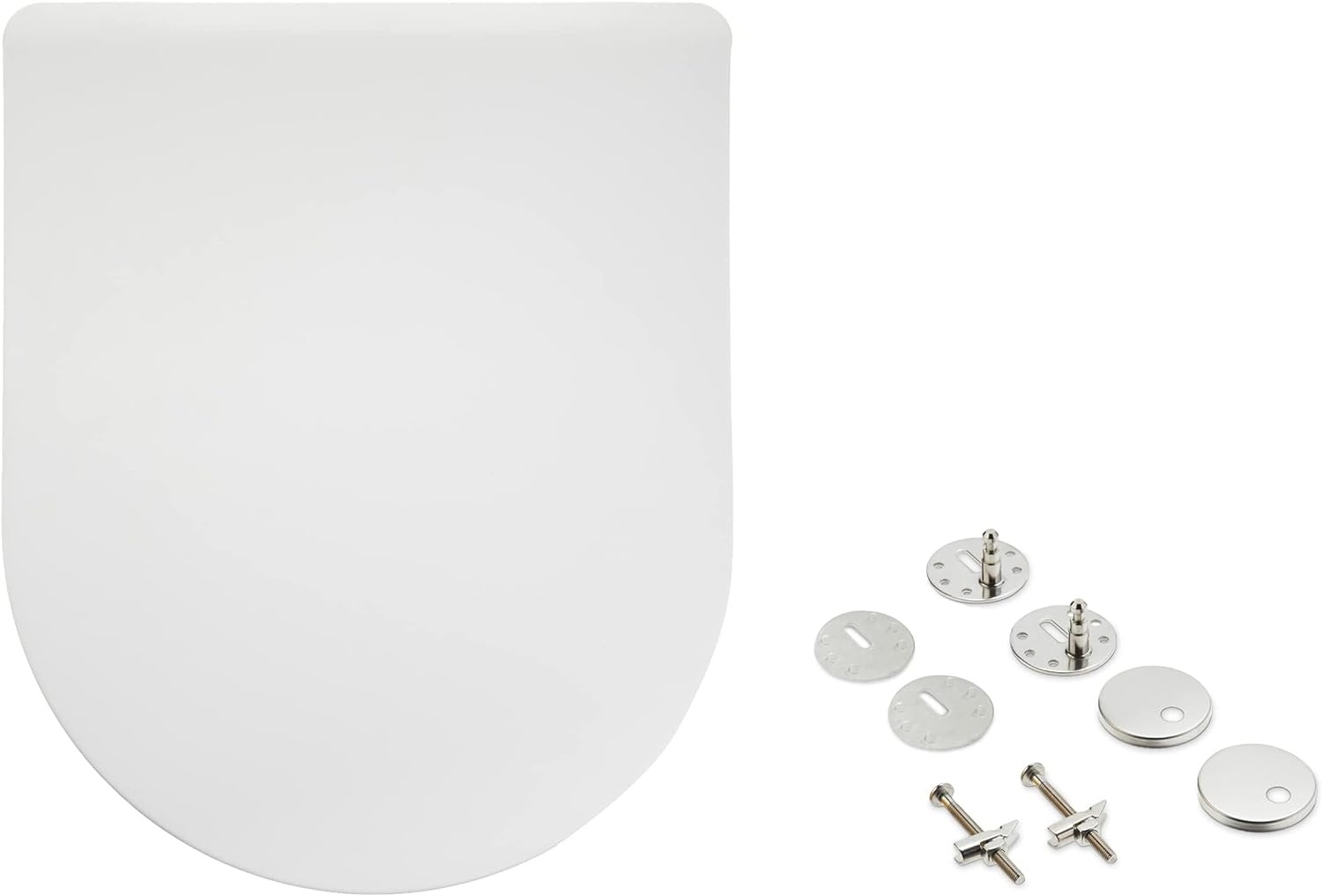 Deska sedesowa WC Amazon Basics biała matowa duroplast kształt D — zdjęcie 2