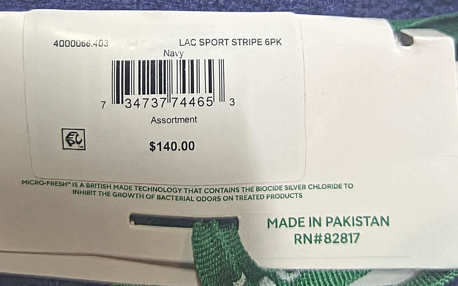 Lacoste komplet ręczników 6 szt. bawełna Supima granatowe w paski — zdjęcie 8