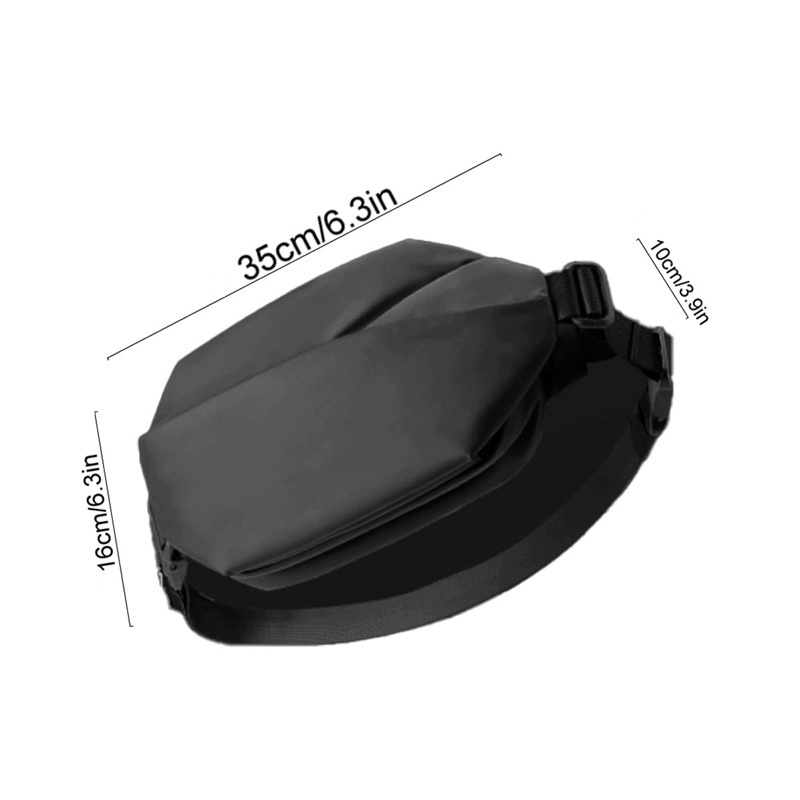 Torba Nerka Męska Crossbody Wodoodporna Saszetka na Ramię Czarna — zdjęcie 5