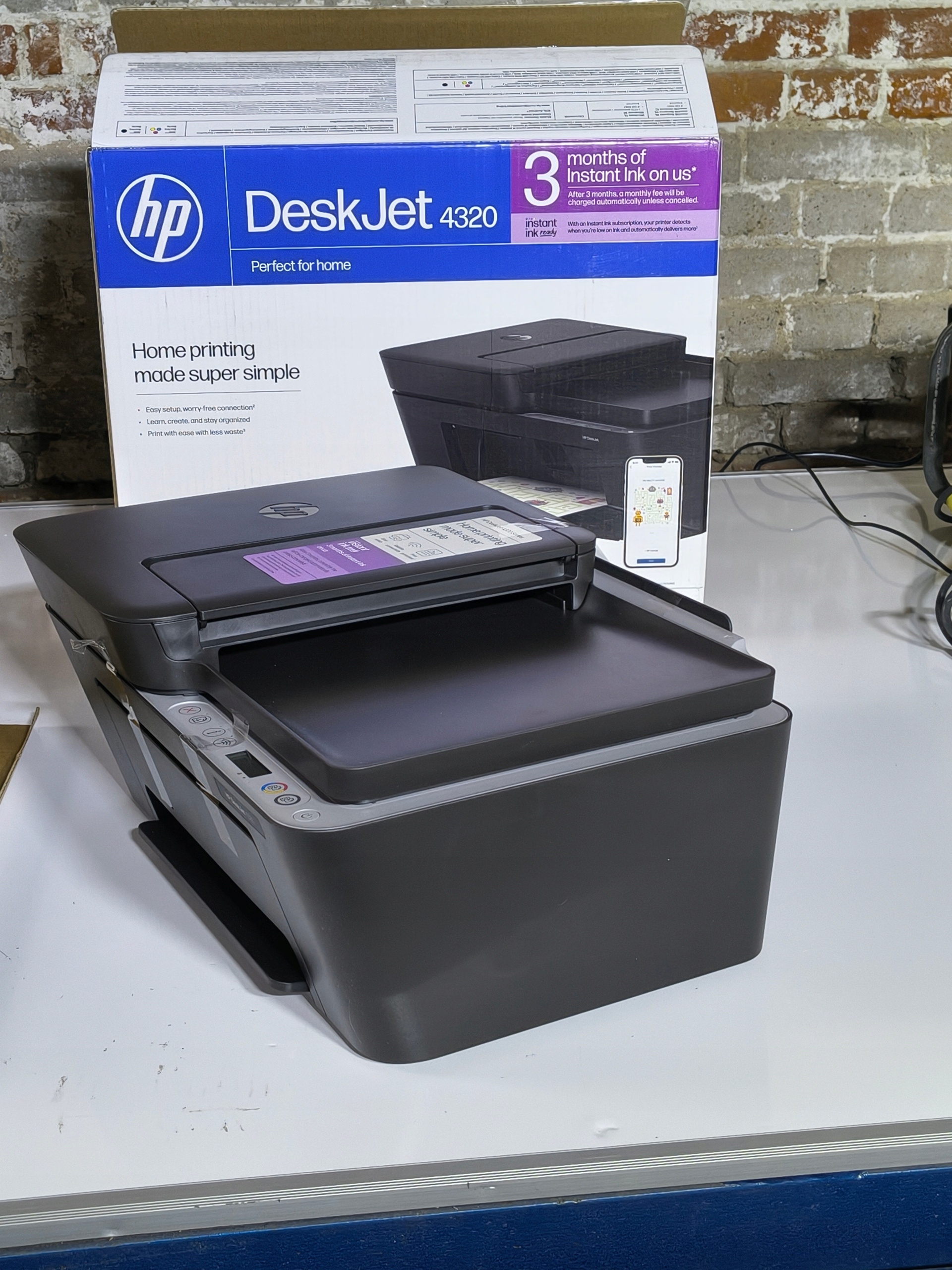HP DeskJet 4320 drukarka atramentowa WiFi A4 3w1 druk skan kopiuj + karton — zdjęcie 4