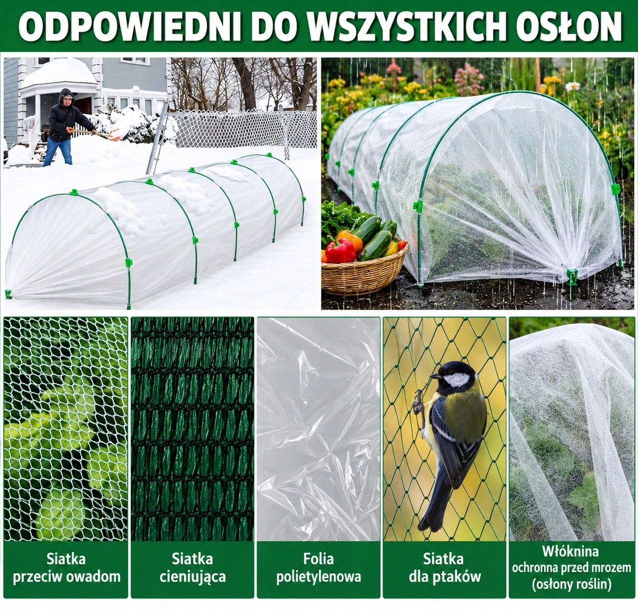 HEYIDAMAI Stelaż tunelu ogrodowego 50 prętów 38 cm zestaw — zdjęcie 7