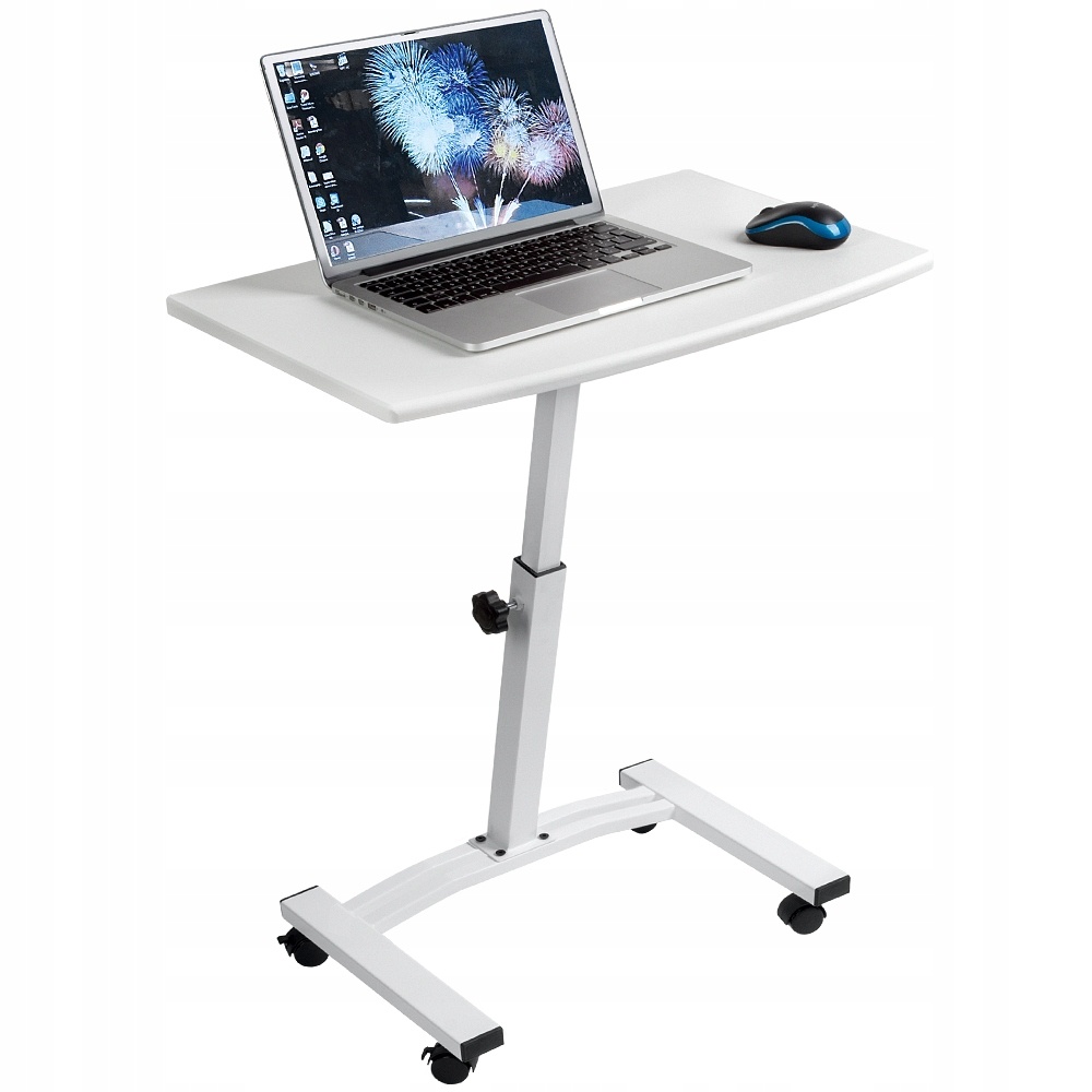 Stolik regulowany na kółkach 60x40 wysokość 52–84 cm mobilny do laptopa — zdjęcie 3