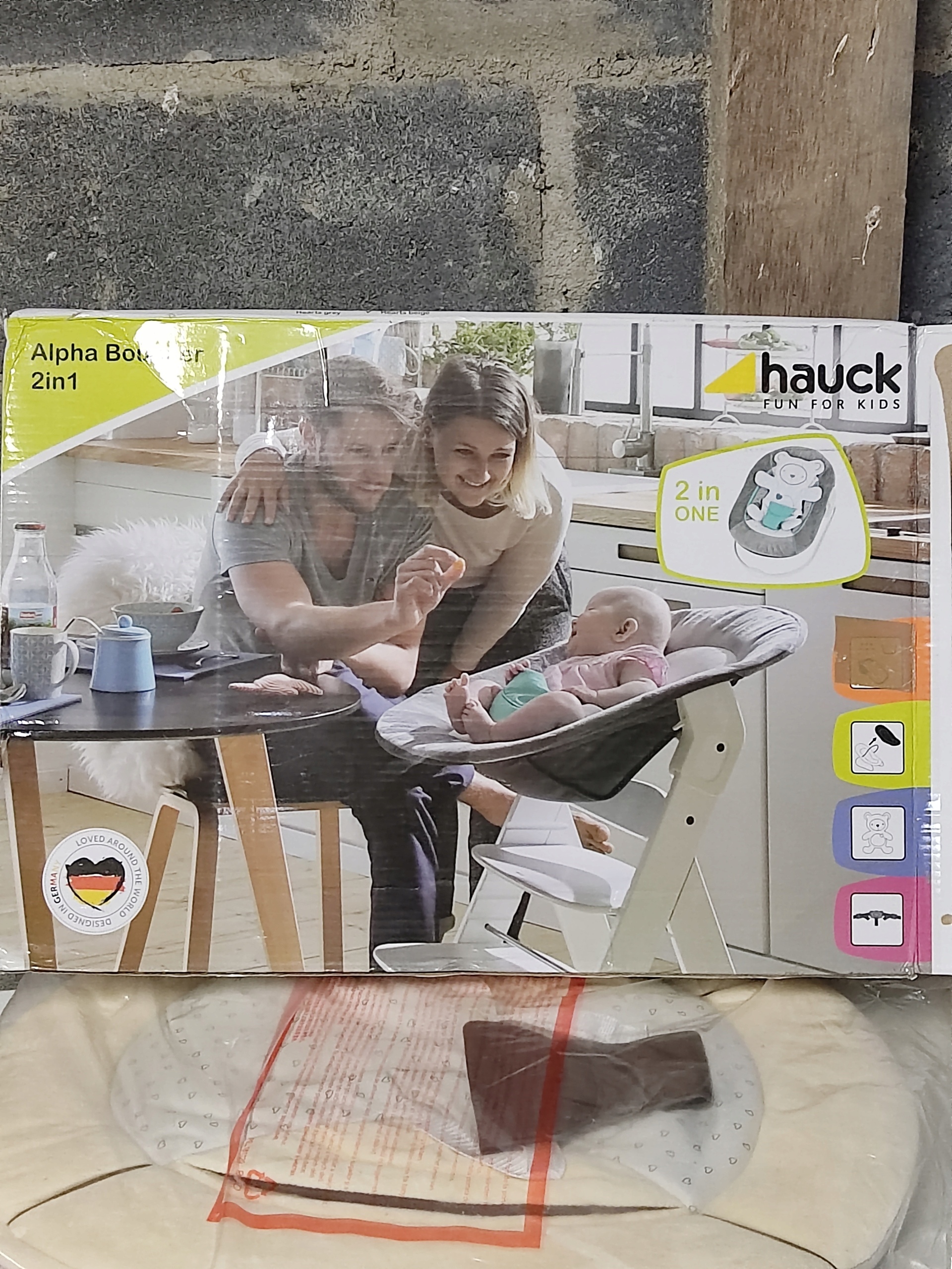 Leżaczek bujaczek dla niemowląt Hauck Alpha Bouncer 2w1 + pałąk i wkładka — zdjęcie 8