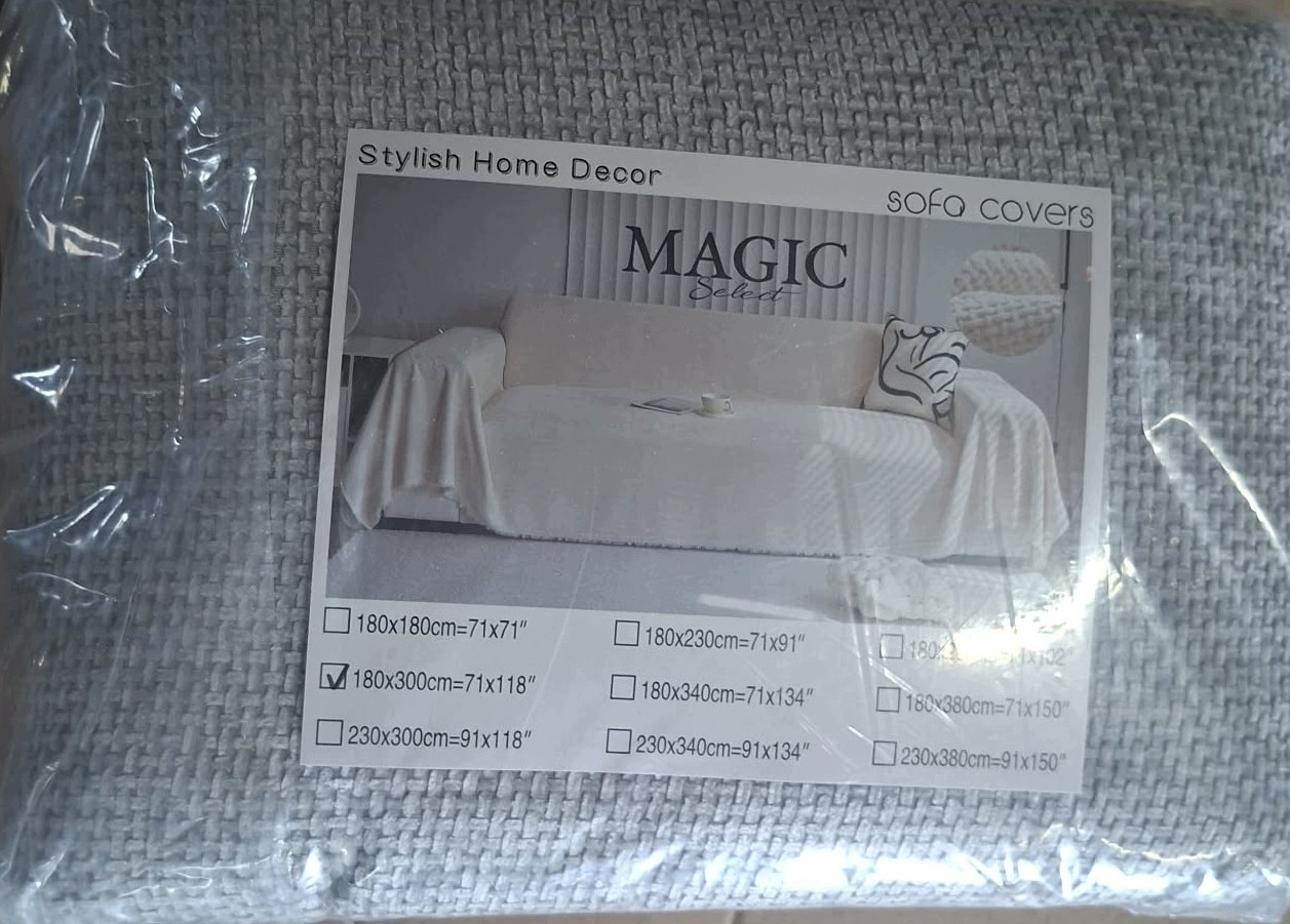 MAGIC Select Narzuta na sofę i kanapę SZARY 180x300 cm — zdjęcie 5