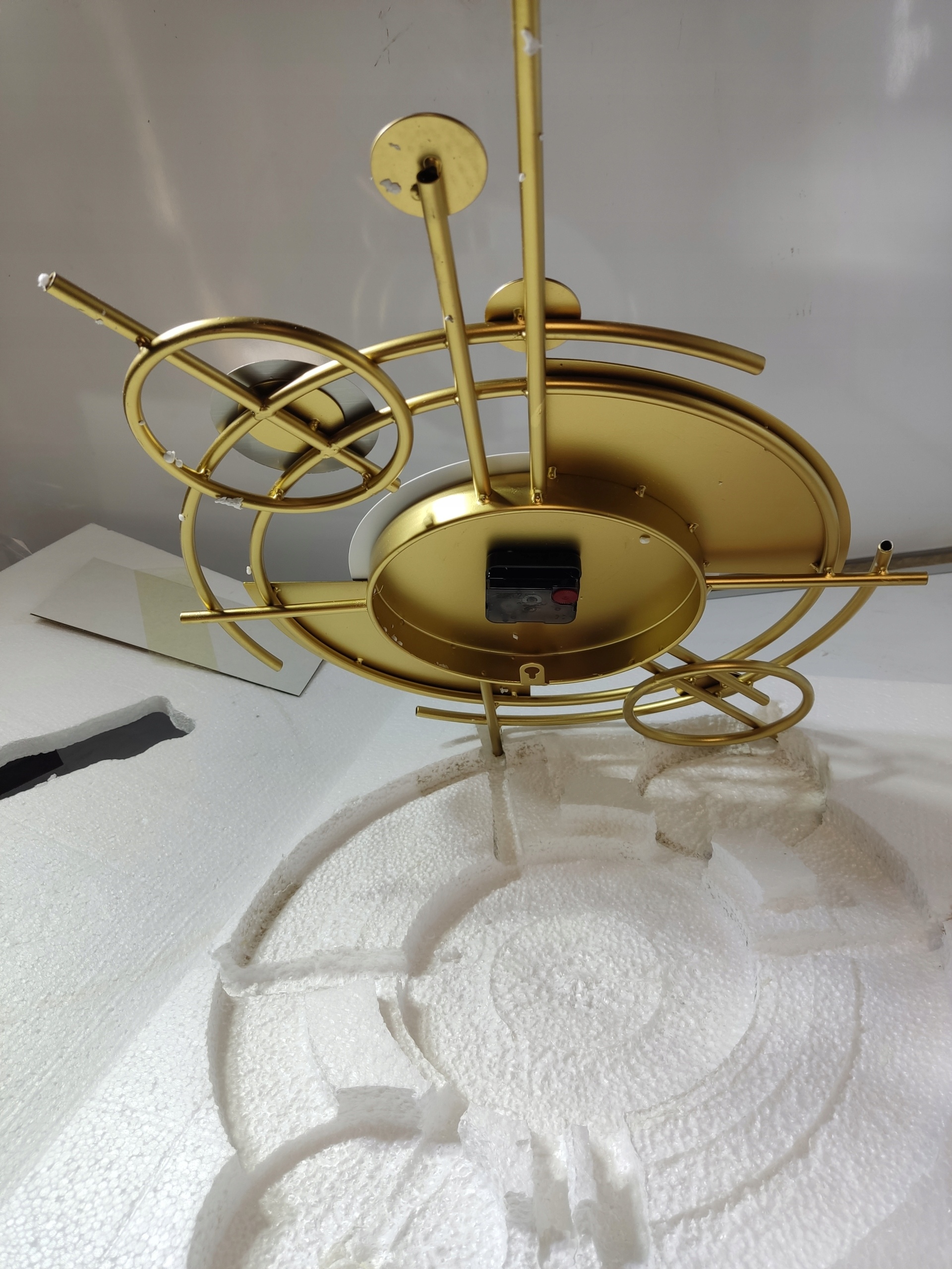 Zegar ścienny nowoczesny 40 cm złoty loft dekoracyjny cichy mechanizm — zdjęcie 8