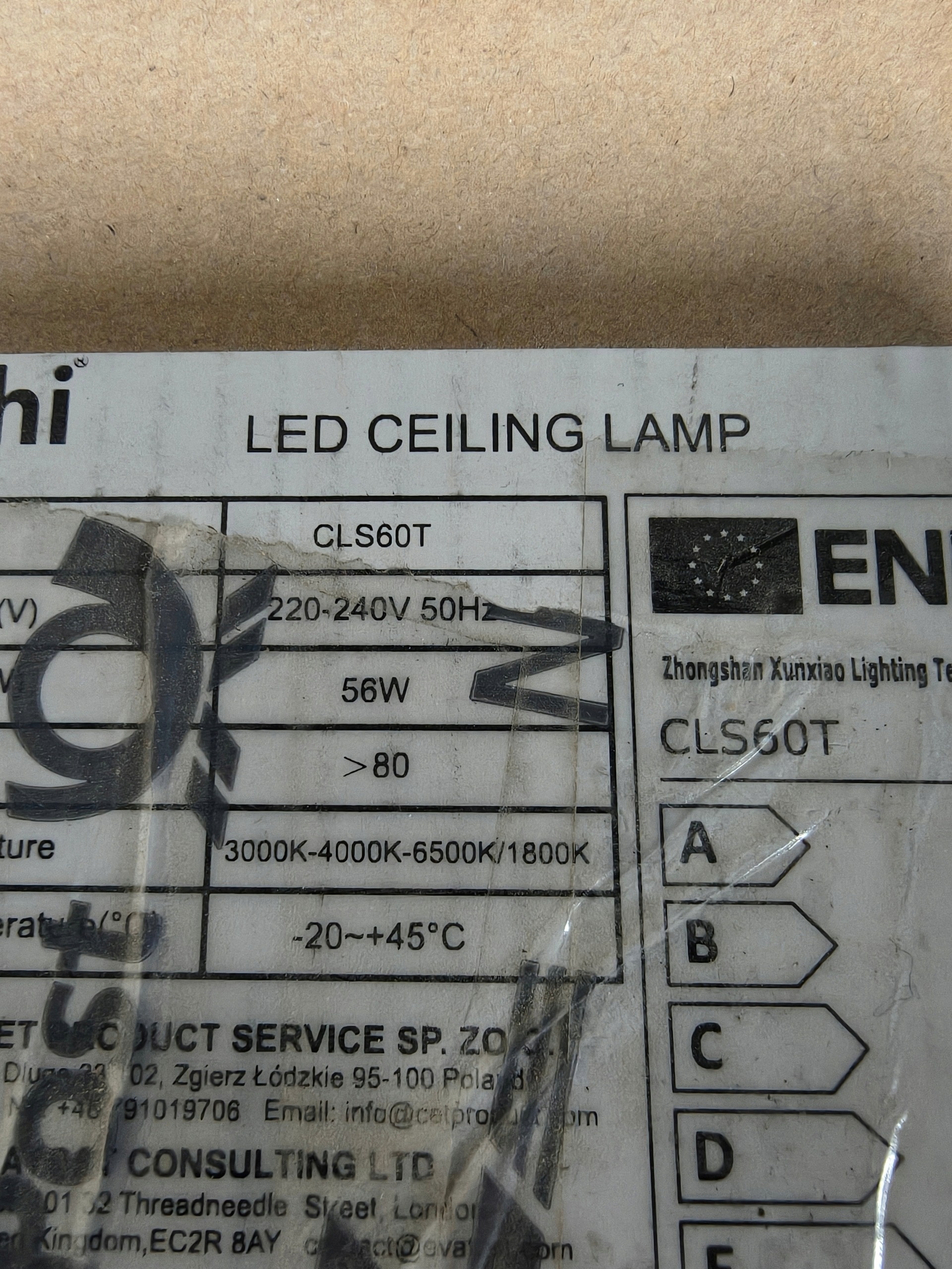 Plafon LED 56W 60 cm Czarny CCT 3000K-6500K Okrągły Slochi CLS60T — zdjęcie 7