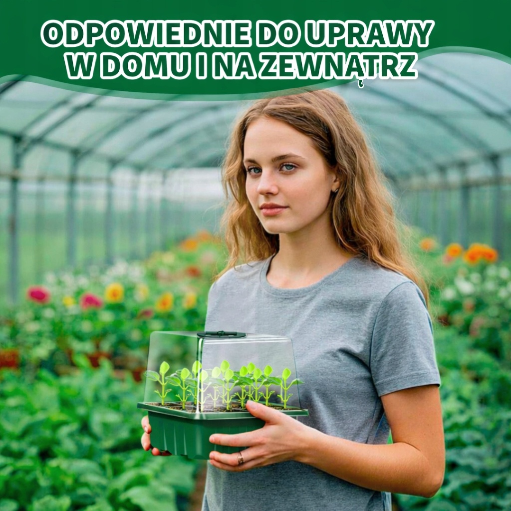 Mini szklarnia + narzędzia z lampą LED kiełkownik rozsada sadzonki roślin — zdjęcie 5