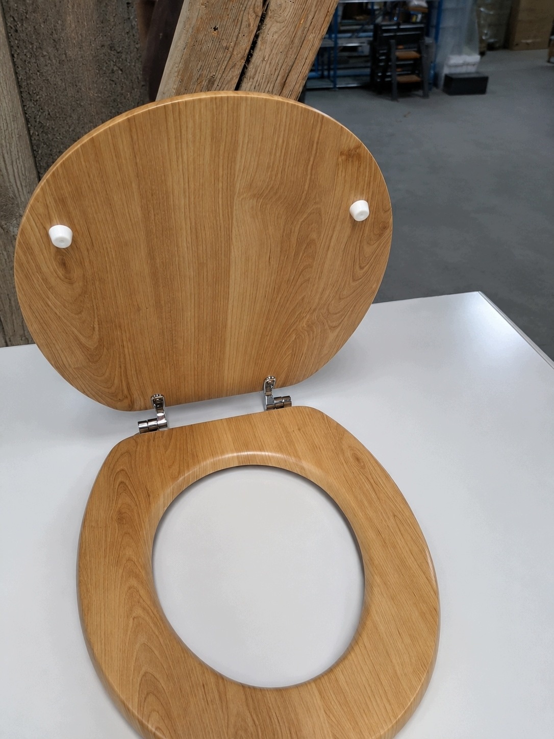 Croydex Tramonti deska sedesowa WC dąb Flexi-Fix wolnoopadająca — zdjęcie 4