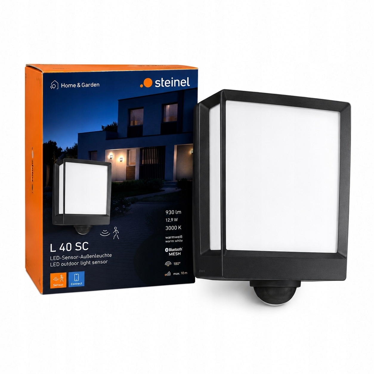 Lampa LED z czujnikiem ruchu Steinel L 40 SC Bluetooth Mesh IP54 930 lm — zdjęcie 2