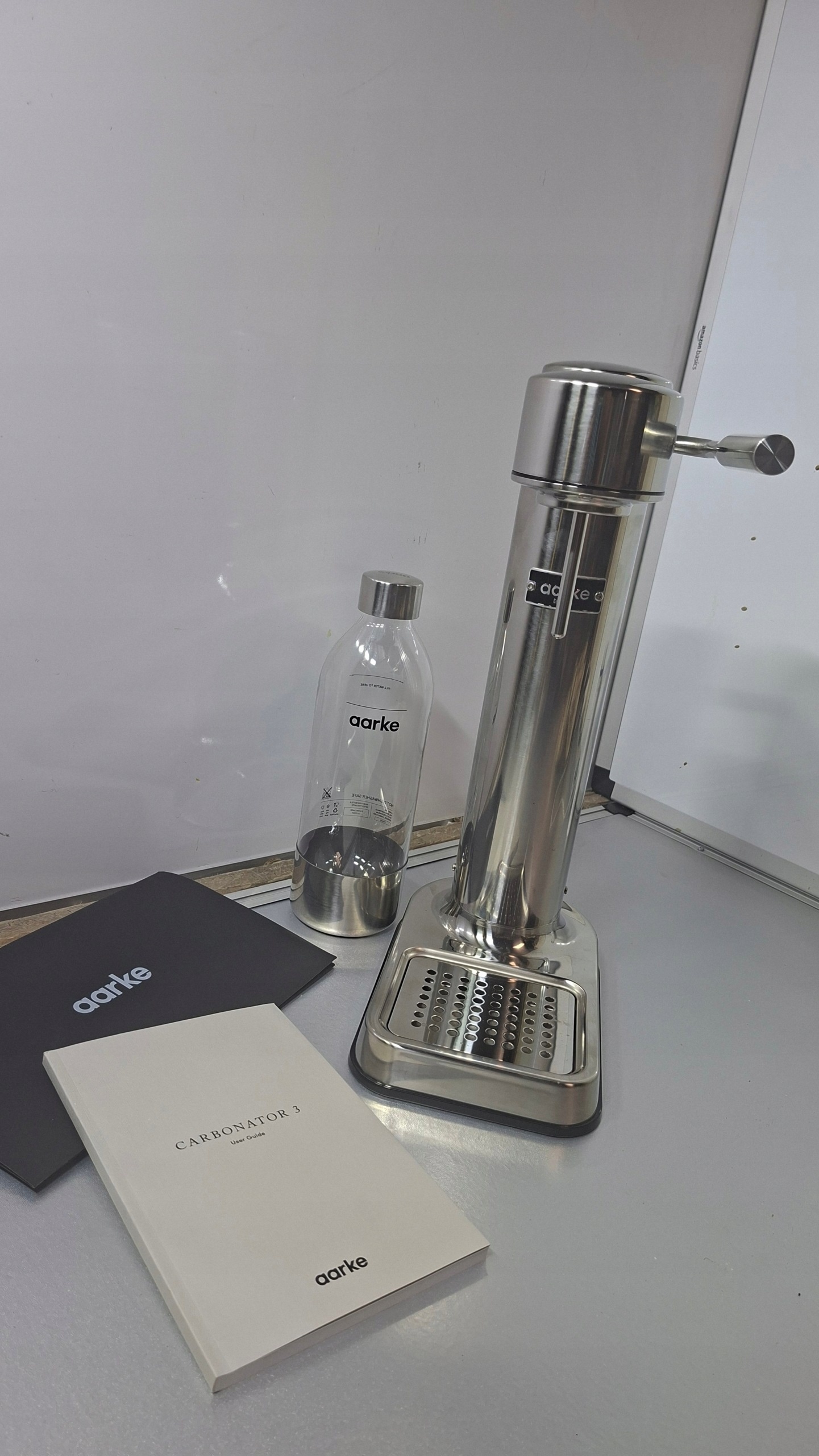 Saturator Aarke Carbonator III srebrny ze stali nierdzewnej + butelka — zdjęcie 5