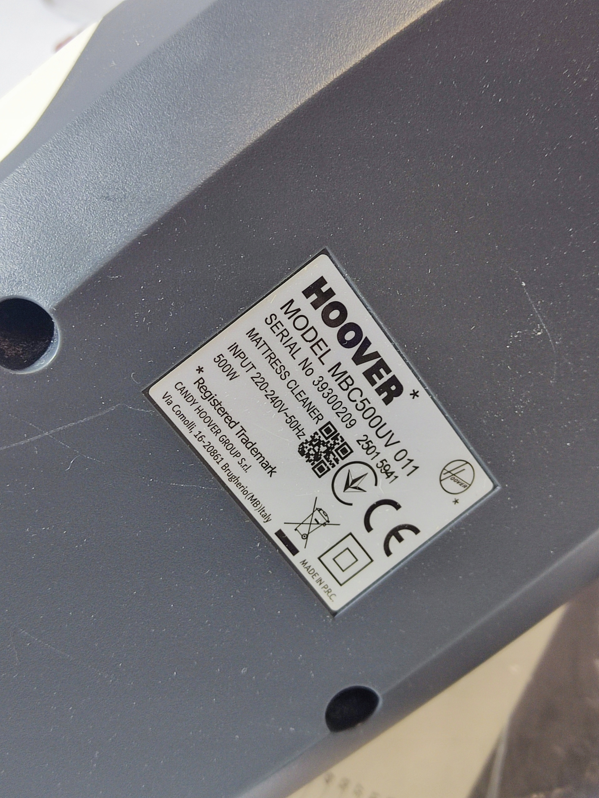 Hoover Ultra Vortex MBC500UV Odkurzacz Ręczny do Materacy 500W — zdjęcie 5