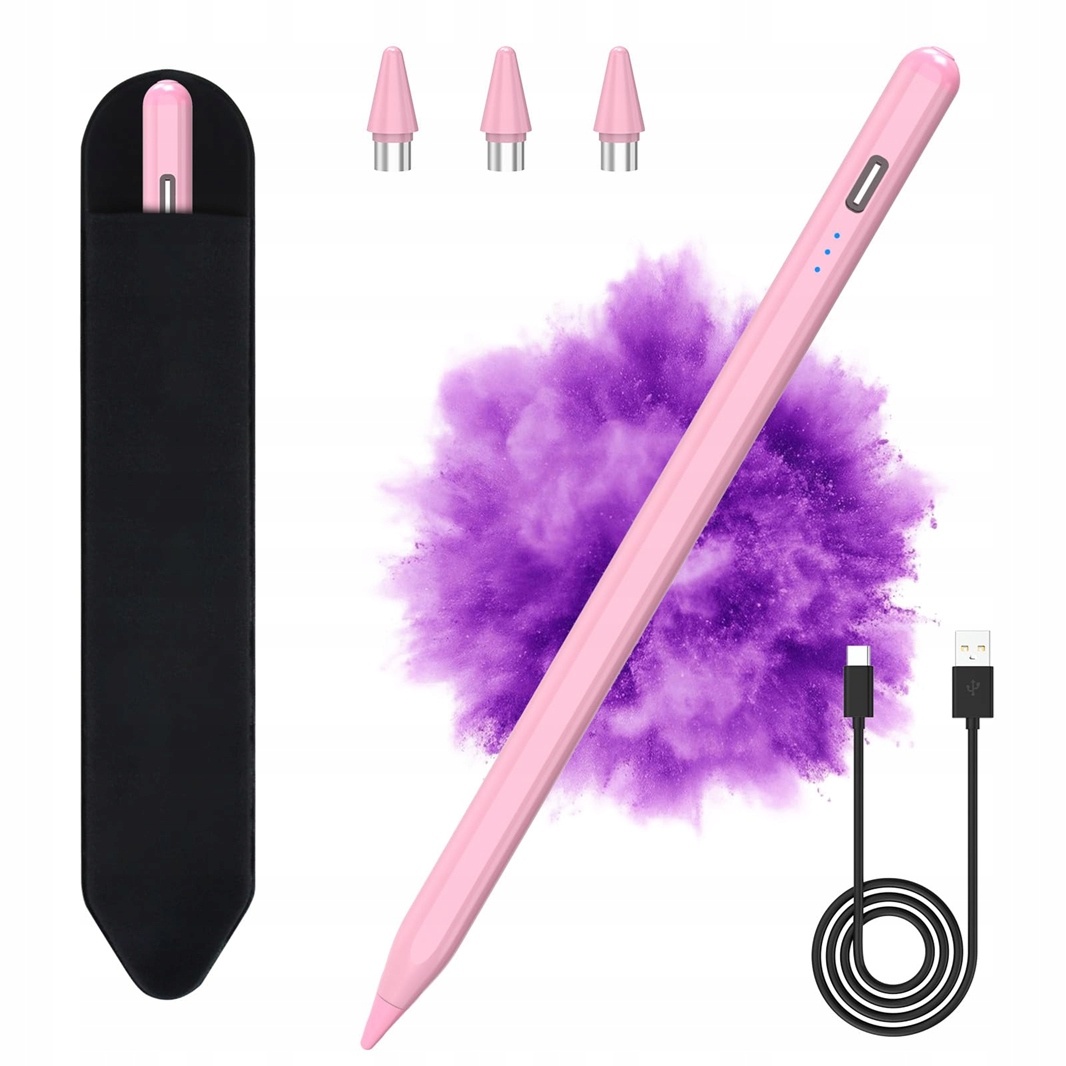 Stylus Pen uniwersalny do ekranów dotykowych USB-C różowy — zdjęcie 2
