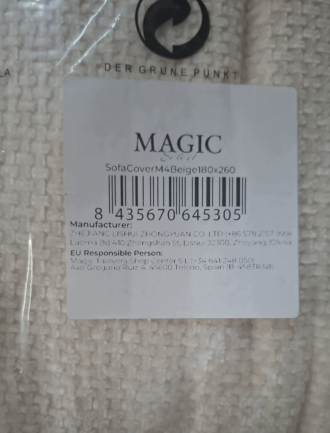 MAGIC Select Narzuta na sofę i kanapę BEŻOWA 180x260 cm — zdjęcie 5