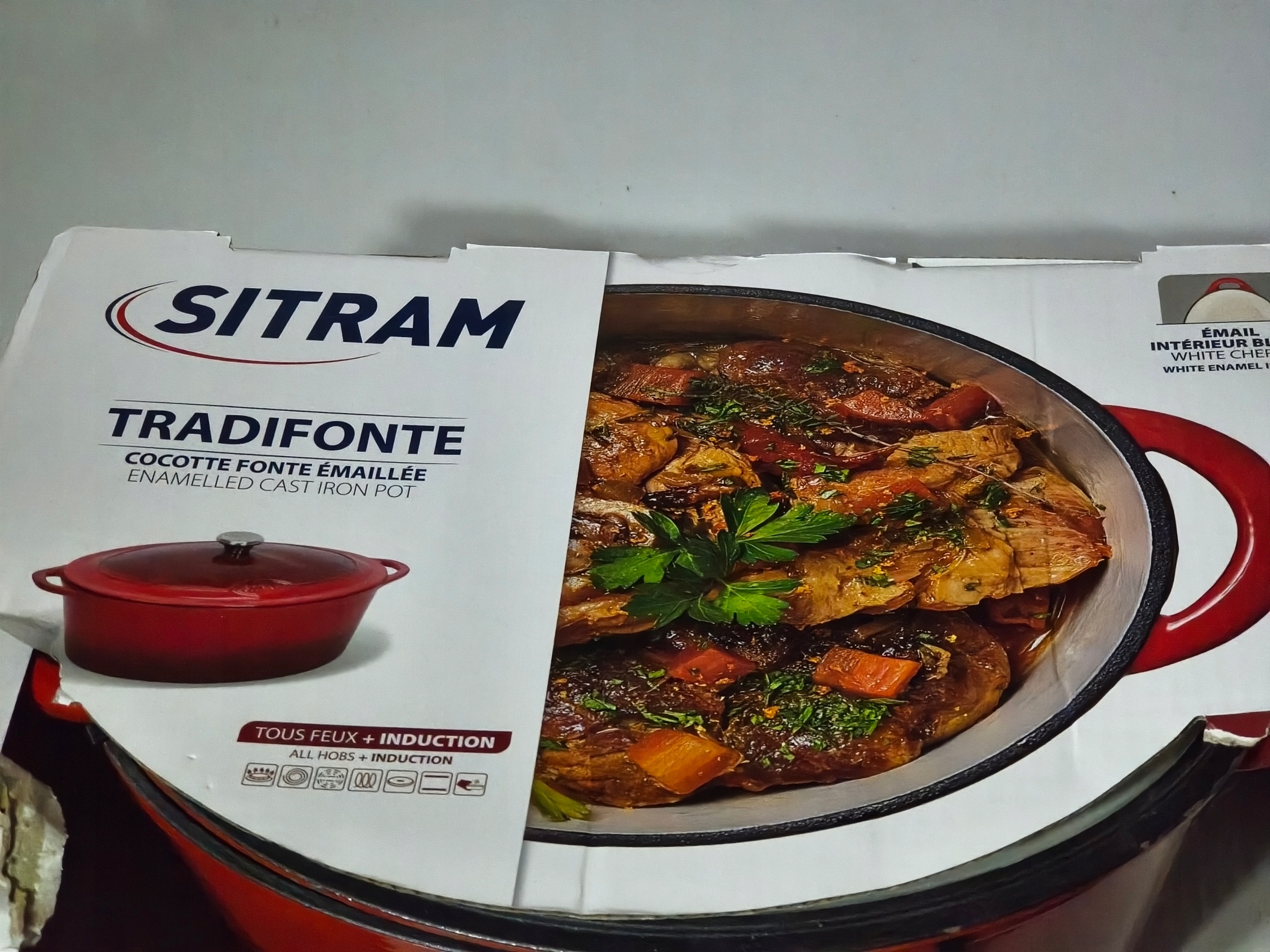 Garnek żeliwny SITRAM Tradifonte 9L emaliowany indukcja piekarnik — zdjęcie 7