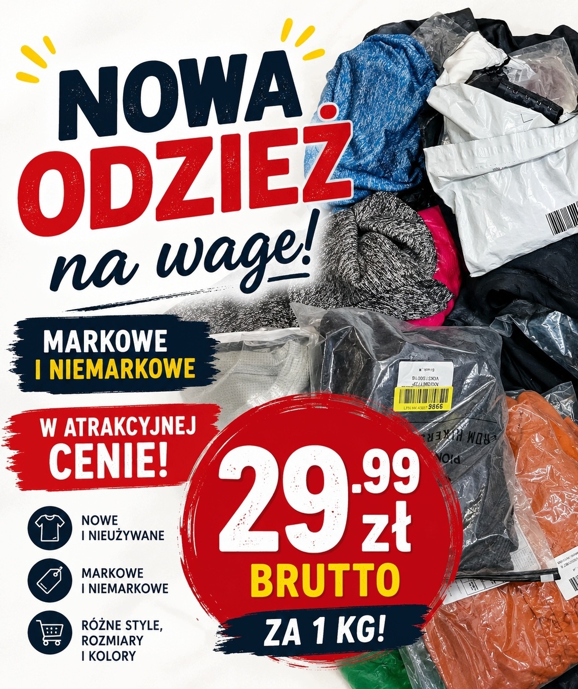 Nowa Odzież na Wagę 29,99 zł/kg Markowa i Niemarkowa Hurt Outlet — zdjęcie 10