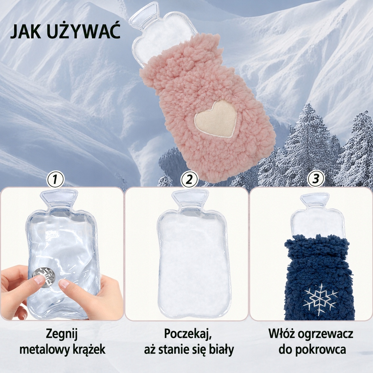 Termofory kieszonkowe ogrzewacze dłoni 6 szt z miękkimi pokrowcami — zdjęcie 4