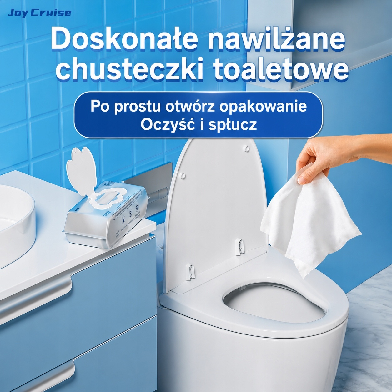 Nawilżane Chusteczki Toaletowe Spłukiwalne Aloes 99% Wody 40/42szt./paczka — zdjęcie 6