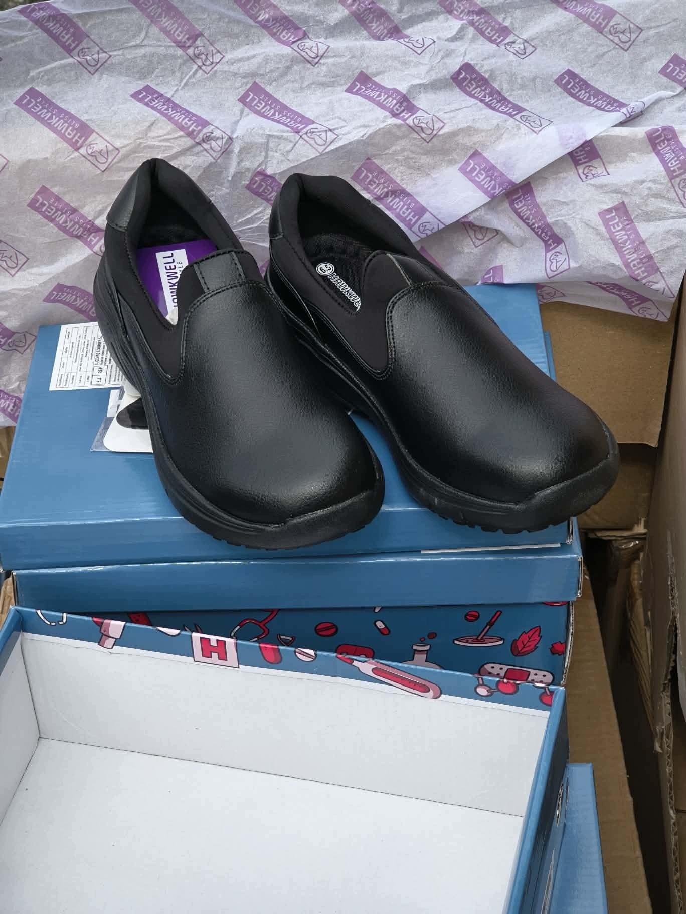 Buty Damskie wsuwane na łuk antypoślizgowe czarne wsuwane EU 38 — zdjęcie 4